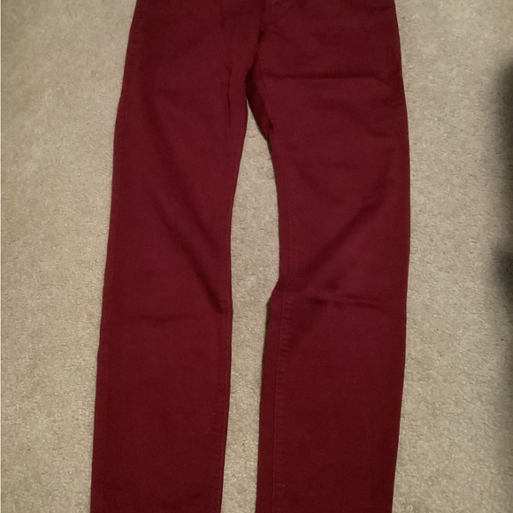 Nygard Jeans Jeggings Stretch Red Ankle Crop size 4.  NWOT - Picture 2 of 2